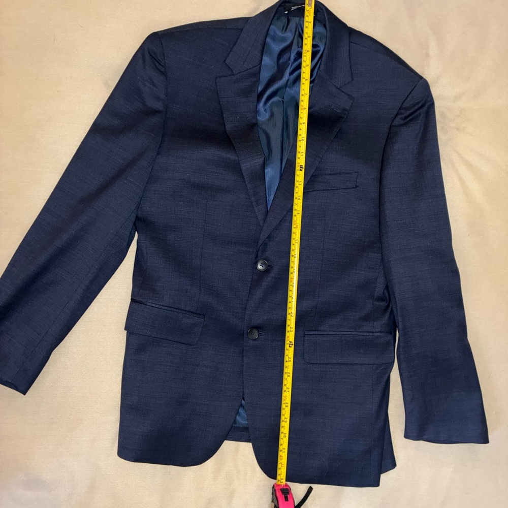 Men's Navy Blue Blazer - Classic Two-Button Jacket